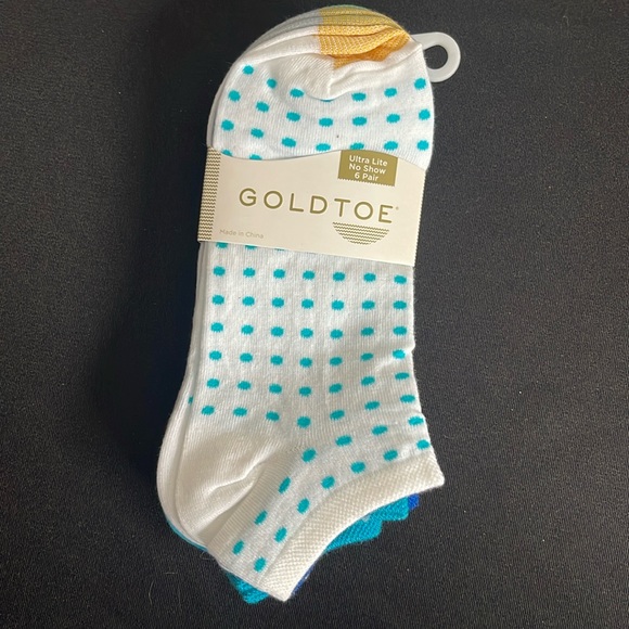 New Goldtoe 6 prs Women’s No Show Socks - Picture 1 of 10